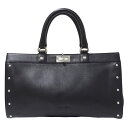 ロエベ LOEWE バッグ レディース ブランド ハンドバッグ レザー ブラック スタッズ付き 手持ち 無地 シンプル おしゃれ おでかけ 【中古】