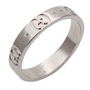 【全品ポイント5倍中!5月1日まで!】グッチ GUCCI リング レディース メンズ ブランド 指輪 750WG アイコン ICON ホワイトゴールド #11 約11号 ジュエリー【中古】(4)