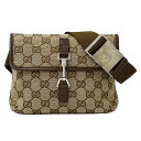 グッチ GUCCI バッグ レディース ブランド ボディバッグ ウエストバッグ ポーチ GGキャンバス ベージュ ブラウン 92543 ミニバッグ おしゃれ 【...