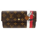 ルイ・ヴィトン LOUIS VUITTON 財布 レディース ブランド 長財布 モノグラムグルーム ポシェット ポルトモネ カルトクレディ ルージュ ブラウン M60034 ベルボーイ おしゃれ 可愛い ロゴ 【中古】