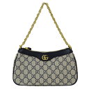 グッチ GUCCI バッグ レディース ブランド オフィディア ハンドバッグ ショルダーバッグ 2way PVC スモールハンドバッグ ネイビー ベージュ 73...
