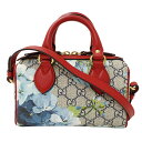 【ほぼ全品10%OFF!10日20時から5時間限定】グッチ GUCCI バッグ レディース ブランド ハンドバッグ ショルダーバッグ 2way GGブルームス レッド ブルー 432123 ミニバッグ 小さめ 花 フラワー おしゃれ 可愛い 【中古】
