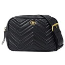 【全品ポイント5倍中!5月1日まで!】グッチ GUCCI バッグ レディース メンズ ブランド ボディバッグ ウエストバッグ GGマーモント レザー ブラック ...