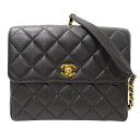 シャネル CHANEL バッグ レディース ブランド ショルダーバッグ マトラッセ キャビアスキン ブラック ゴールド金具 チェーンショルダー 肩掛け おしゃれ 可愛い おでかけ 【中古】