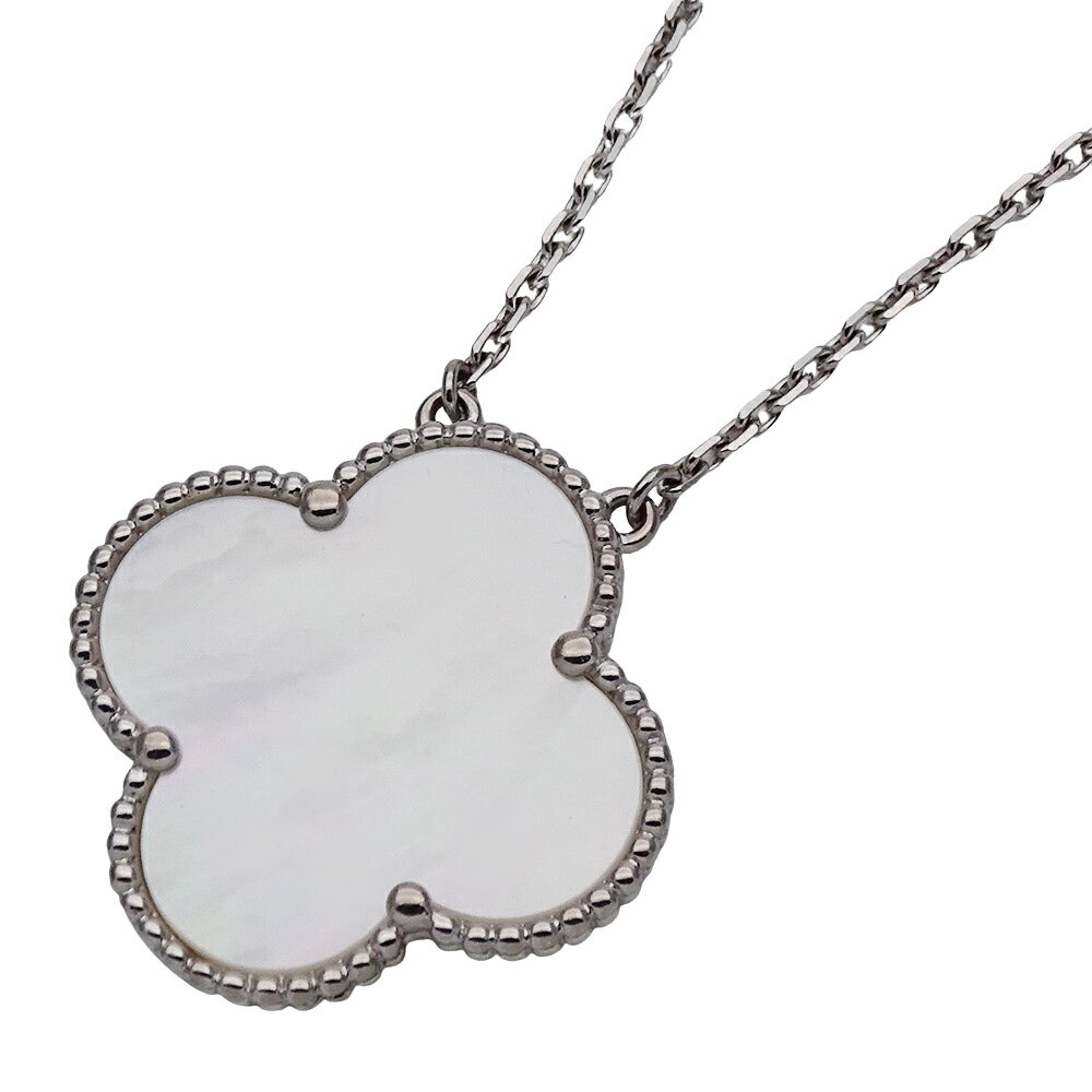 ヴァンクリーフ＆アーペル Van Cleef & Arpels ネックレス マジックアルハンブラ レディース ブランド ペンダント 750WG マザーオブパール ホワイトゴールド ジュエリー【中古】のサムネイル