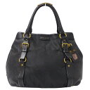 プラダ PRADA バッグ レディース ブランド トートバッグ ハンドバッグ レザー ナイロン ブラック 黒 大容量 大きめ おしゃれ 【中古】