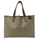 【ほぼ全品10%OFF!25日20時から4時間限定!】グッチ GUCCI バッグ レディース ブランド トートバッグ ショルダーバッグ GGプラス ブラウン ベージュ 211134 肩掛け 大容量 A4 通勤 通学 おしゃれ 【中古】