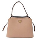 【ほぼ全品10%OFF!10日20時から5時間限定】プラダ PRADA バッグ レディース ブランド ハンドバッグ ショルダーバッグ 2way サフィアーノ マチネ ピンクベージュ 肩掛け ワンショルダー おしゃれ 通勤 通学 【中古】