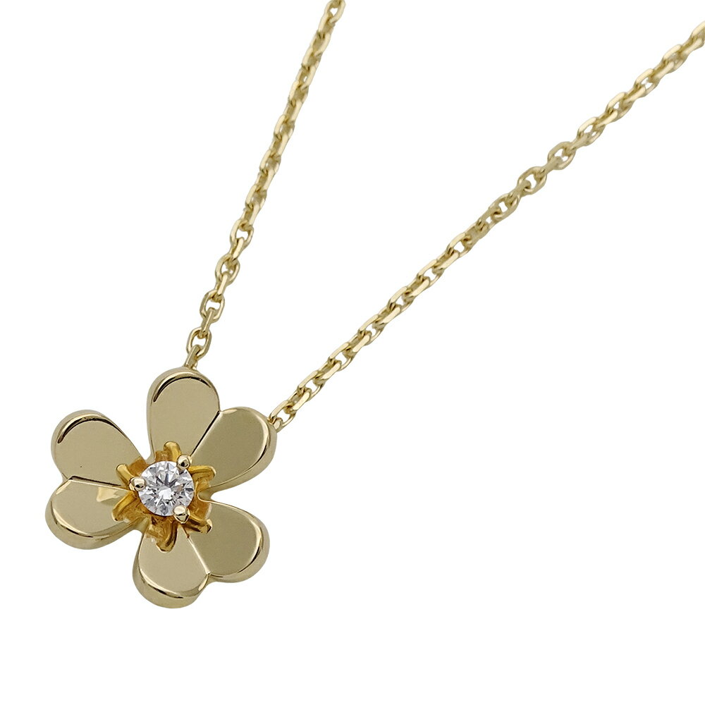 ヴァンクリーフ＆アーペル Van Cleef & Arpels ネックレス レディース ブランド 750YG 1P ダイヤモンド フリヴォル ミニ イエローゴールド ジュエリー 磨き済み 【中古】のサムネイル