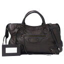 【ほぼ全品10%OFF!10日20時から5時間限定】バレンシアガ BALENCIAGA バッグ レディース ブランド ハンドバッグ トートバッグ ショルダーバッグ 2way クラシック ミディアム シティ レザー ダークブラウン 115748 ミラー付き おしゃれ 【中古】