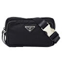 【最大10%OFF!9月19日20時から!】プラダ PRADA バッグ レディース メンズ ブランド ボディバッグ ウエストバッグ ナイロン ブラック 1BL010 黒 ミニバッグ 小さめ おしゃれ 【中古】