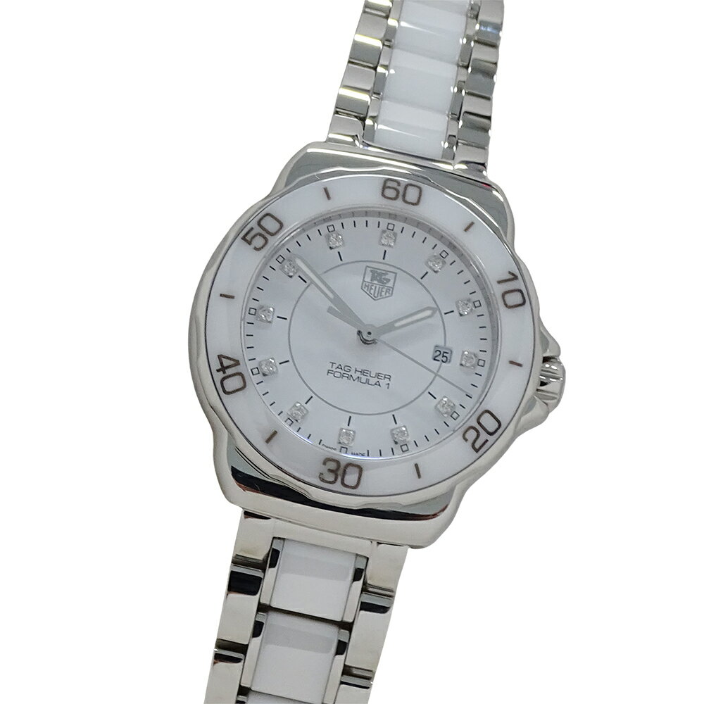 美品　タグホイヤー　レディース腕時計　白文字盤　590.808 動作品 美品 タグホイヤー レディース腕時計 白文字盤 590.808 動作品