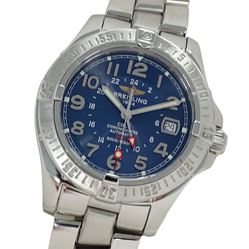 【最大10%OFF!9月4日20時から11日1時59分まで! 】ブライトリング BREITLING コルト A32350 時計 メンズ ブランド GMT デイト 自動巻き AT ステンレス SS シルバー ネイビー 磨き済み 【中古】 【最大10%OFF!9月4日20時から11日1時59分まで! 】ブライトリング BREITLING コルト A32350 時計 メンズ ブランド GMT デイト 自動巻き AT ステンレス SS シルバー ネイビー 磨き済み 【中古】