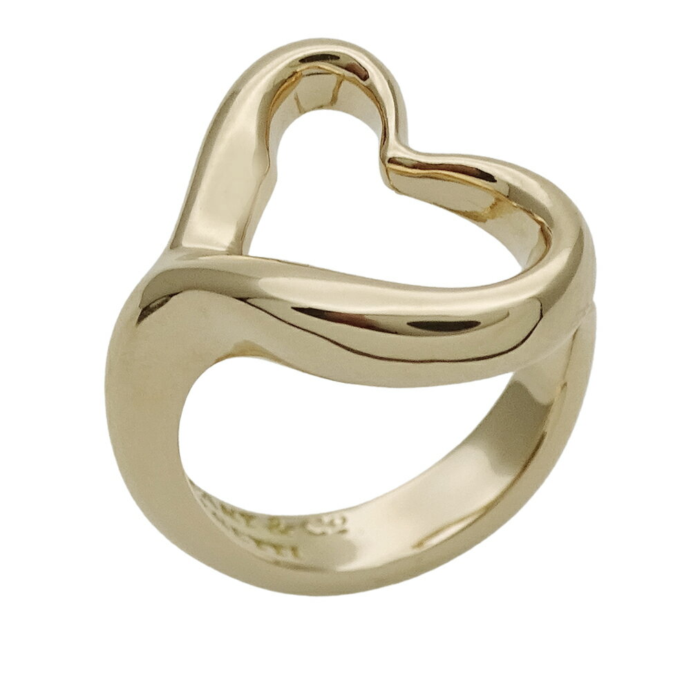 【30日終日全品5％OFF!さらに20時から4時間限定最大10％OFF! 】ティファニー TIFFANY&Co. リング レディース ブランド 指輪 750YG エルサペレッティ オープンハート イエローゴールド 約11号 ジュエリー【中古】