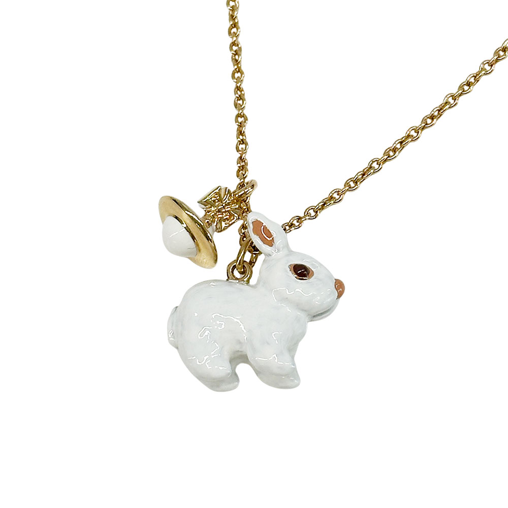 ヴィヴィアン・ウエストウッド Vivienne Westwood ネックレス レディース ブランド CNY. RABBIT PENDANT ゴールド ペンダント 2023年卯年記念限定モデル うさぎ オーブ 可愛い 【中古】