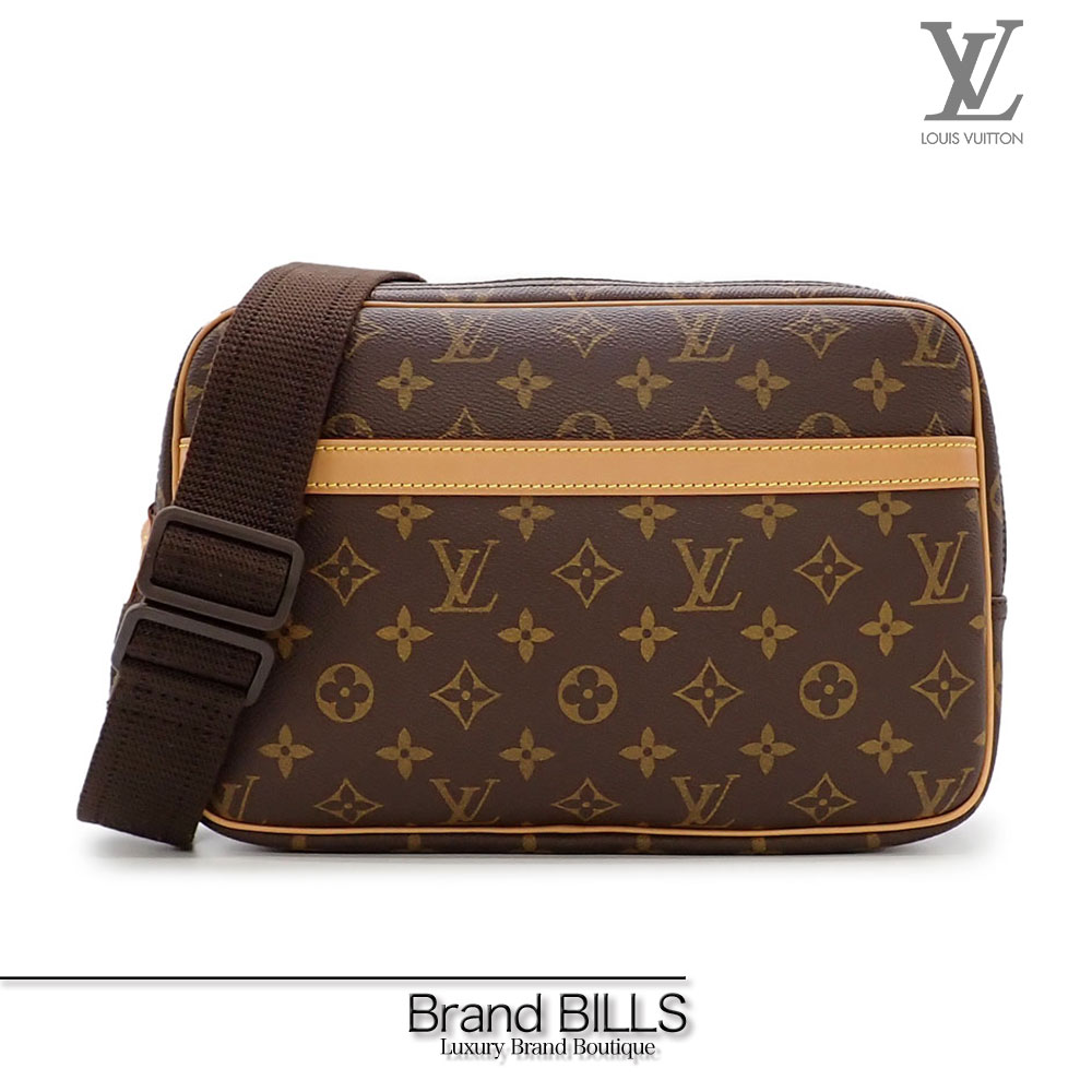 未使用品 LOUIS VUITTON ルイ ヴィトン リポーターPM ショルダーバッグ M45254 モノグラム ブラウン ゴールド金具 肩掛け 斜め掛け 送料無料 【中古】