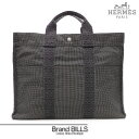 未使用品 HERMES エルメス エールライン トートMM トートバッグ ビジネスバッグ 100951M ナイロンキャンバス グレー シルバー金具 通勤 通学 ...