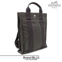未使用品 HERMES エルメス エールライン アドPM リュック ハンドバッグ 2way ナイロンキャンバス グレー シルバー金具 送料無料 【中古】
