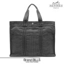 未使用品 HERMES エルメス エールライン トートGM トートバッグ ハンドバッグ 100941M ナイロンキャンバス グレー 送料無料 【中古】