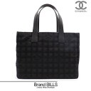 未使用品 CHANEL シャネル ニュートラベルライン トートMM トートバッグ A15991 ナイロンジャガード レザー ブラック ゴールド金具 12番台 送...