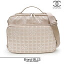 CHANEL シャネル ニュートラベルライン ビジネスバッグ ブリーフケース 2way A15992 ナイロンジャガード ベージュ シャンパンゴールド金具 送料無料 【中古】(4)