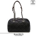 未使用品 CHANEL シャネル 31 RUE CAMBON マトラッセ チェーン ミニ ボストンバッグ　ショルダーバッグ ブラック ココマーク 15番台 送料無料 【中古】