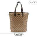 未使用品 GUCCI グッチ GGクリスタル トートバッグ 265693 コーティングキャンバス ベージュ ブラウン ゴールド金具 送料無料 【中古】