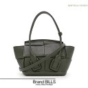 未使用品 BOTTEGA VENETA ボッテガヴェネタ マキシイントレチャート ザ アルコ スモール トート ハンドバッグ ショルダーバッグ 2WAY レザー カーキ 送料無料 【中古】