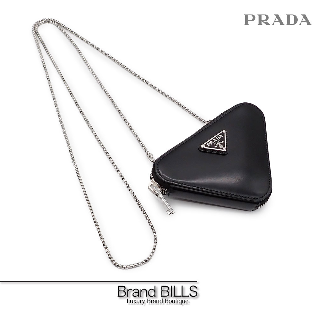 PRADA プラダ チェーンショルダー ミニポーチ がま口 フラワー 三角ロゴ 楽天市場】プラダ ポーチ(斜め掛/肩掛(ショルダーバッグ