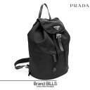 未使用品 PRADA プラダ バックパック リュックサック トライアングルロゴ BZ0032 ナイロン NERO ブラック シルバー金具 送料無料 【中古】