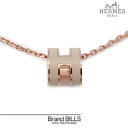 未使用品 HERMES エルメス ポップアッシュ ミニ Pop H ネックレス Hロゴ カニカン ラッカー ピンクゴールド ベージュ系 アクセサリー H1479...