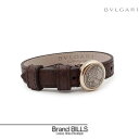 未使用品 BVLGARI ブルガリ モネーテ ブレスレット 39152 レザー ブラウン アンティーク 記念品 アクセサリー 送料無料 【中古】