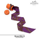 未使用品 HERMES エルメス ツイリー ボルデュック リボンスカーフ 061719S パープル シルク100% 送料無料 【中古】