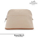 未使用品 HERMES エルメス ボリードポーチ 20 ミニ コスメポーチ 小物入れ H103773M コットンキャンバス ナチュラル オレンジ シルバー金具 ...