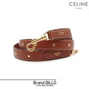 未使用品 CELINE セリーヌ トリオンフ ショルダーストラップ 49S113AFX ブラウン ゴールド カーフレザー スナップフック 送料無料 【中古】