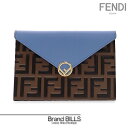 未使用品 FENDI フェンディ エフイズ フラットポーチ クラッチ 8N0151 ズッカ柄 マヤブラウン ブラック ライトブルー ゴールド 送料無料 【中古】