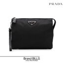 未使用品 PRADA プラダ Re-Nylon ネセセール ポーチ クラッチバッグ 2NE789 テスート サフィアーノ ブラック トライアングルロゴ 送料無料 【中古】