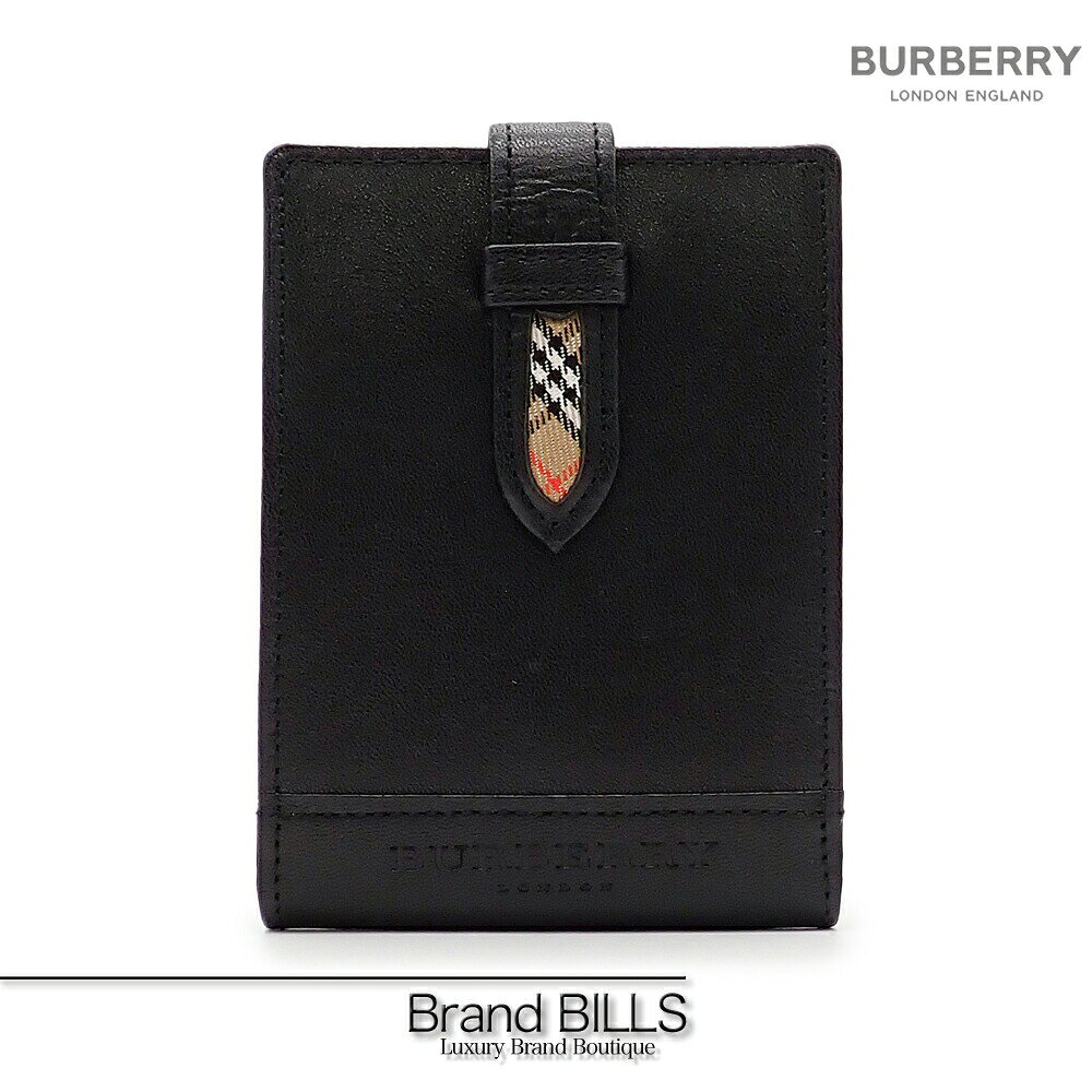 未使用品 BURBERRY バーバリー リベラシリーズ ネームカードフォルダー カードケース レザー ノバチェ..