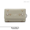 未使用品 Jimmy Choo ジミーチュウ ネプチューン キーリング 6連 ソフトグレイニーカーフ ムーンストーン グレー 星 シルバー金具 送料無料 【中古】(4)
