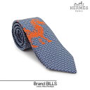 未使用品 HERMES エルメス ネクタイ ドラゴン・ヴェルヴェット シルク 龍 マリン ブラン オレンジ H154023T 送料無料 【中古】