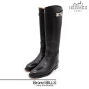 未使用品 HERMES エルメス ブーツ ジャンピング ショート H042138Z ブラック ボックスカーフ ケリーバックル #36 23cm ロングブーツ ジ...