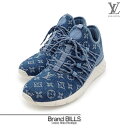 未使用品 LOUIS VUITTON ルイ ヴィトン ファストレーンライン スニーカー レースアップ ローカット モノグラム・デニム 6 1/2 25.5cm ...