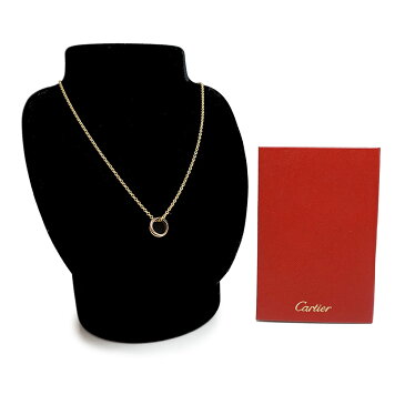 【中古】カルティエ ベビー トリニティ ネックレス 750 K18 (YG×PG×WG) B7006600 ギャラ 保証書付き
