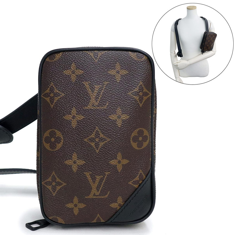 【新品・未使用品】ルイ ヴィトン LOUIS VUITTON ユティリティ ハーネスバッグ ボディバッグ モノグラム ソーラーレイ ブラック 茶 M44470 箱付