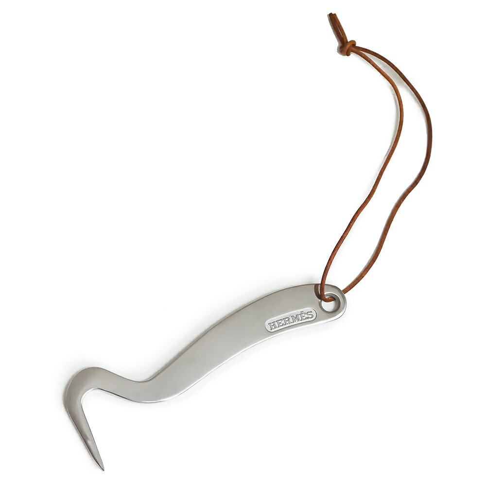 【美品】エルメス HERMES フーフピック てっぴ 馬蹄裏掘り 馬具 メタル シルバー ブラウン 茶