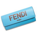 フェンディ 長財布 レディース 【新品・未使用品】フェンディ FENDI フェンディ ローマ ロゴ コンチネンタル ウォレット 二つ折り長財布 カーフレザー ブルー 3M0251 箱付