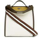 【新品・未使用品】フェンディ FENDI ピーカブー エックスライト フィット 2way ハンドバッグ ショルダーバッグ 斜め掛け キャンバス カーフスキン レ...