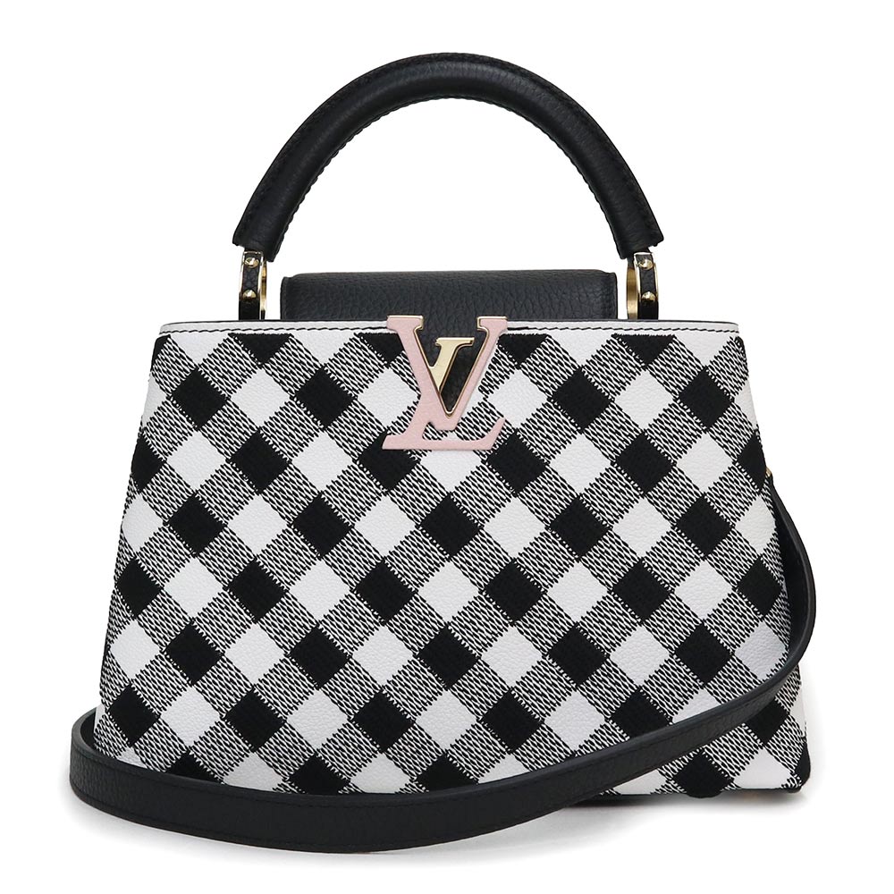 【未使用　展示品】ルイ ヴィトン LOUIS VUITTON ヴィシーチェック カプシーヌ BB 2way ショルダーバッグ ハンドバッグ 斜め掛け トリヨンレザー ブラック 黒 M20716