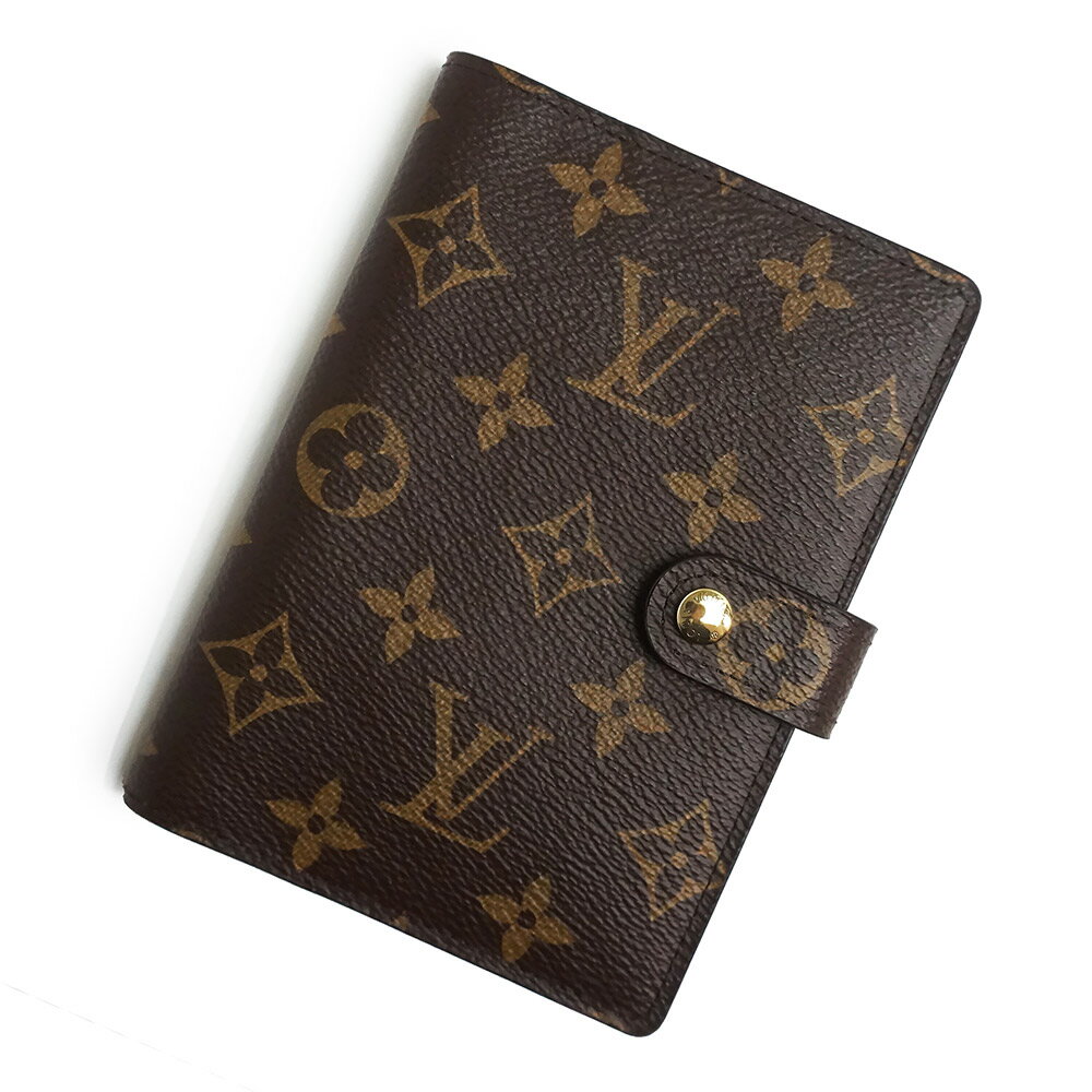 【中古】ルイ ヴィトン LOUIS VUITTON アジェンダ PM 手帳カバー 6穴式 モノグラム ブラウン 茶 R20005