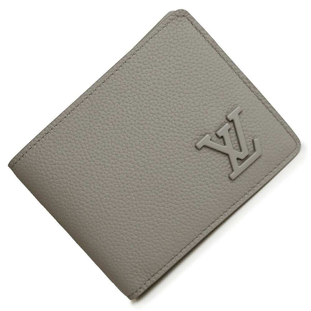 ルイヴィトン 二つ折り財布（男性向け） 【新品・未使用品】ルイ ヴィトン LOUIS VUITTON ポルトフォイユ ミュルティプル 二つ折り財布 札入れ アエログラム レザー カーフ グレー M81026 箱付